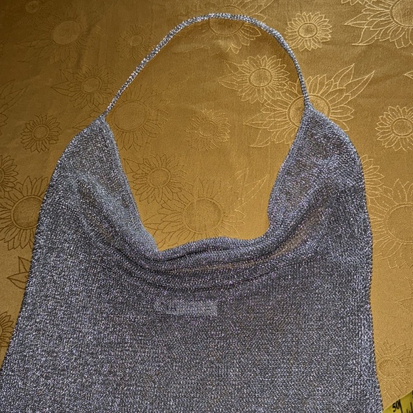Zara Tunic Mini Dress Silver
Openwork Knit Halter Backless...🌼🌼 - Picture 14 of 14